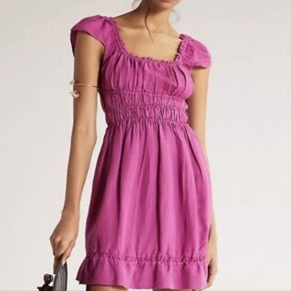 Anthropologie Pink Mini Dress